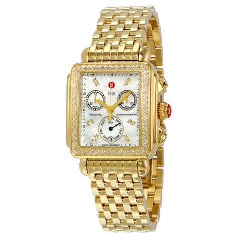 michele deco watch dupe|best michele goldtone watches.